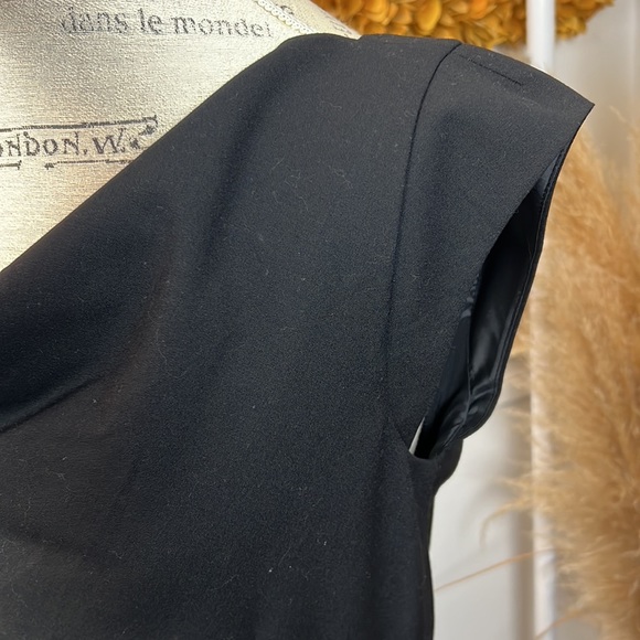 Banana Republic NWT Sheath Black Midi Dress 95%wool+spandex stretch Sleeveless - Picture 4 of 16